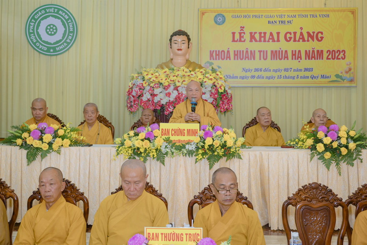 Ban Trị sự Phật giáo tỉnh Trà Vinh khai giảng Khóa huân tu PL.2567
