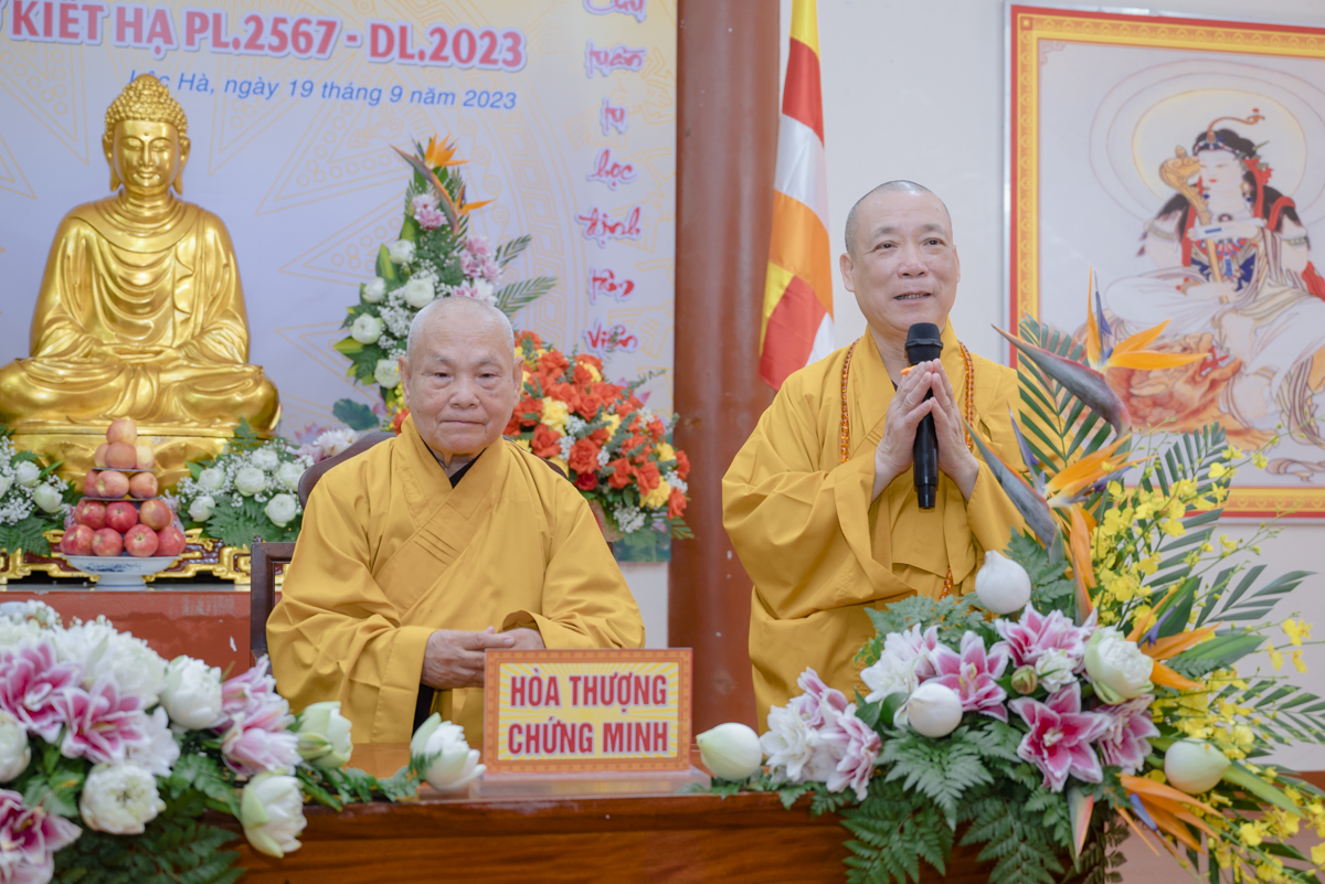 Hòa thượng Chủ tịch chứng minh Lễ tạ pháp Phật giáo Hà Tĩnh